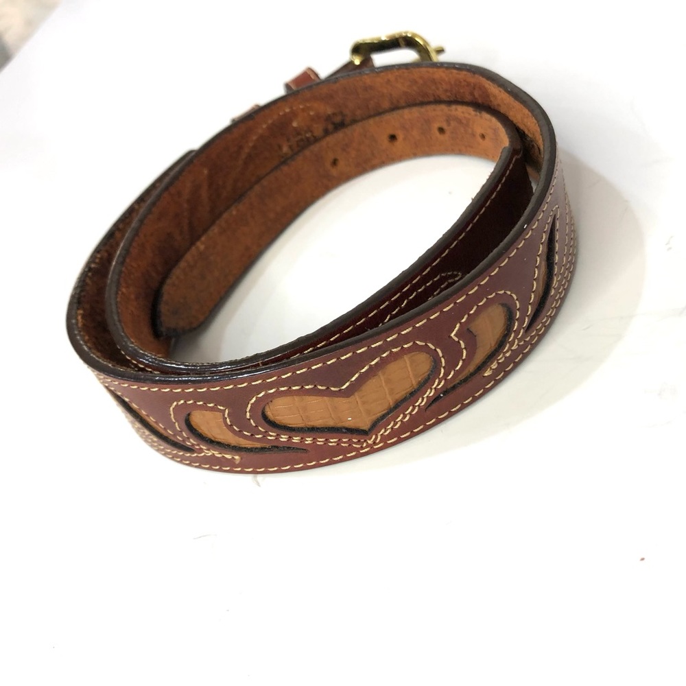 Leegin Full Leather Reverse Appliqué Belt Like New. Size M. Unisex Design. - Picture 2 of 14